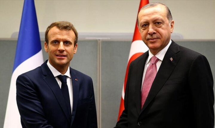 Türkiye Cumhuriyeti Cumhurbaşkanı Erdoğan Fransa Cumhurbaşkanı Macron ile görüştü