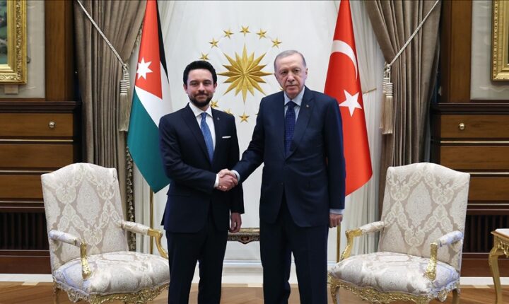 Türkiye Cumhuriyeti Cumhurbaşkanı Erdoğan, Ürdün Haşimi Krallığı Veliaht Prensi Hüseyin Bin Abdullah’ı kabul etti