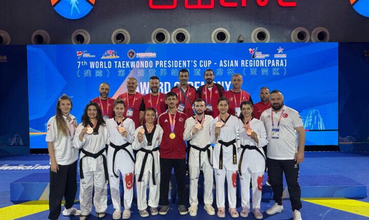  Para Tekvando Milli Takımımız, Çin’de düzenlenen 2025 WT Asya Başkanlık Kupası’nda toplam 7 madalya kazandı! 