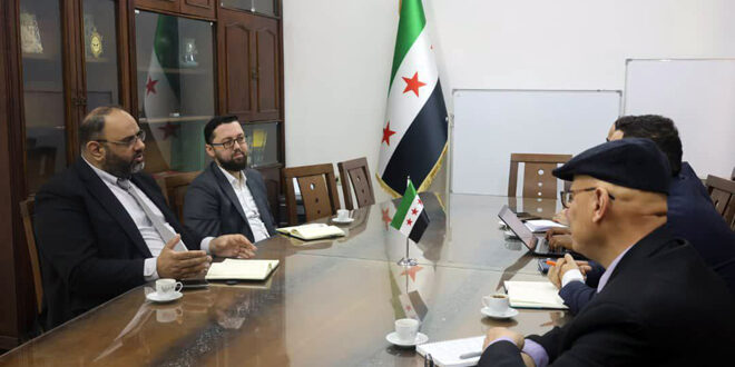 Suriye Ekonomi Bakanı Yardımcısı Muhammed Yasin Huriye, Birleşmiş Milletler Kalkınma Programından bir heyeti kabul etti