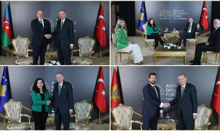 Türkiye Cumhuriyeti Cumhurbaşkanı Erdoğan Antalya Diplomasi Forumu’nda liderlerle bir araya geldi