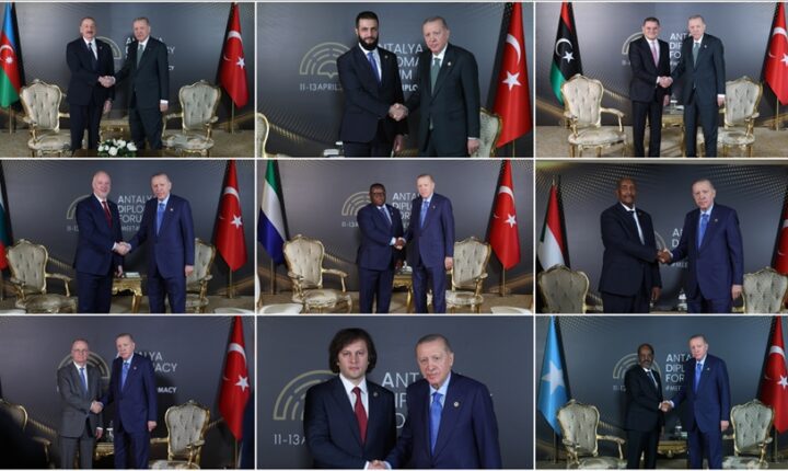 Türkiye Cumhuriyeti Cumhurbaşkanı Erdoğan’dan Antalya’da diplomasi trafiği