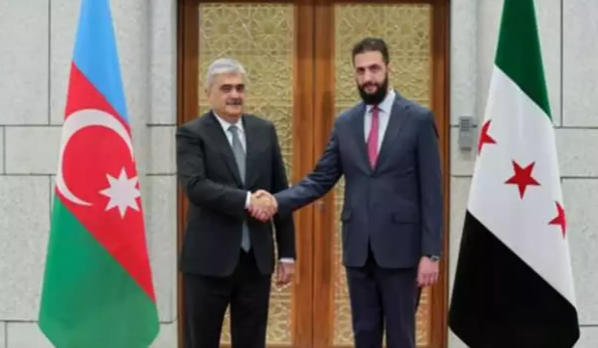 Suriye Devlet Başkanı Şara, Azerbaycan Başbakan Yardımcısı Şerifov’u kabul etti