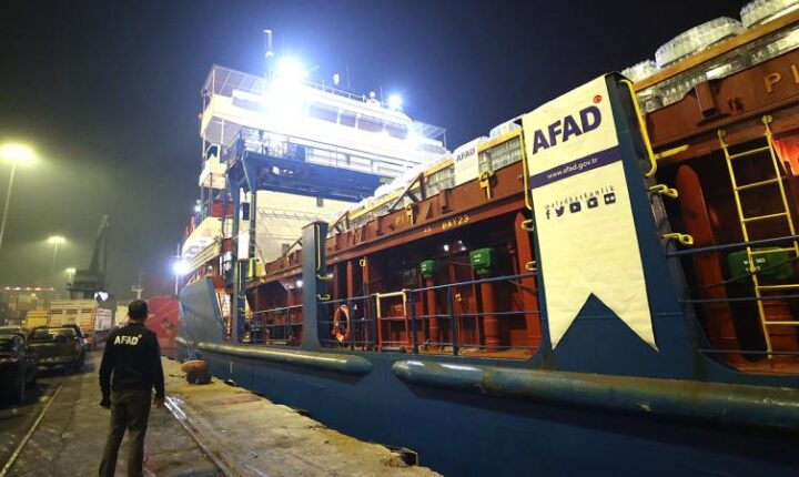 Türkiye Cumhuriyeti’nden Filistin’e 102 ton yardım malzemesi gönderildi