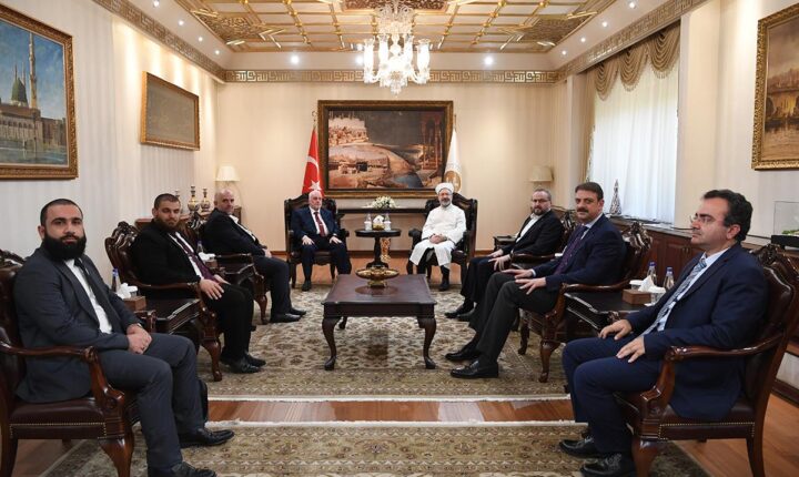 Başkan Erbaş, Suriye Vakıflar Bakanı Dr. Şükri’yi kabul etti