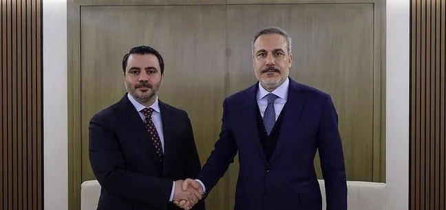 Bakan Hakan Fidan Suriyeli mevkidaşı Şeybani ile bir araya geldi.