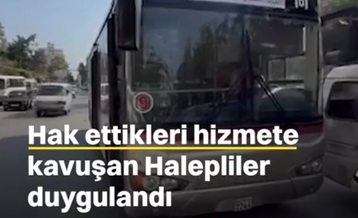 Halep yeni otobüslerine kavuştu