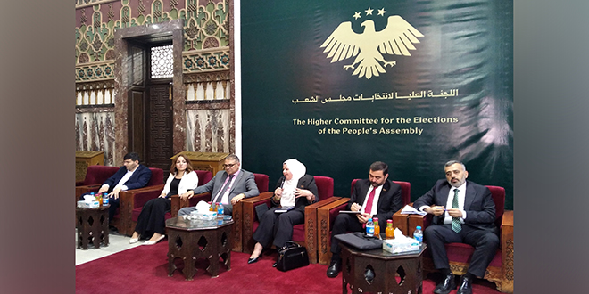 Halk Meclisi Seçimleri Yüksek Komitesi, Suriye Kadın Danışma Konseyi Heyetiyle bir Araya Geldi