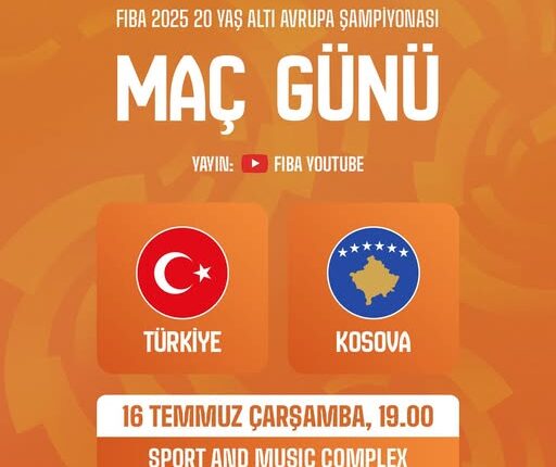 MAÇ GÜNÜ!   Millilerimiz, FIBA 2025 20 Yaş Altı Avrupa Şampiyonası B Ligi’nde gruptaki son maçına Kosova karşısında çıkıyor.