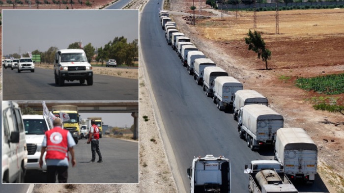 Suriye Kızılay’ından Süveyda’ya onlarca tır insani yardım