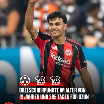 Bundesliga, Frankfurt takımında Can Uzun en genç gol atan unvanını aldı…💪