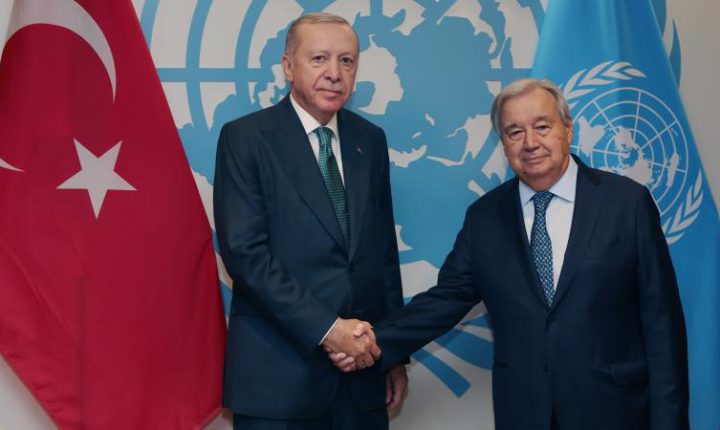 Türkiye Cumhuriyeti Cumhurbaşkanı Erdoğan, BM Genel Sekreteri Guterres ile görüştü