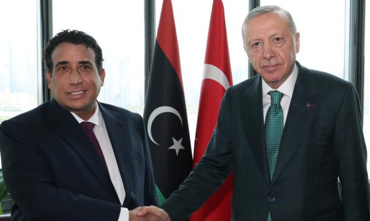 Türkiye Cumhuriyeti Cumhurbaşkanı Erdoğan, Libya Başkanlık Konseyi Başkanı Menfi’yi kabul etti