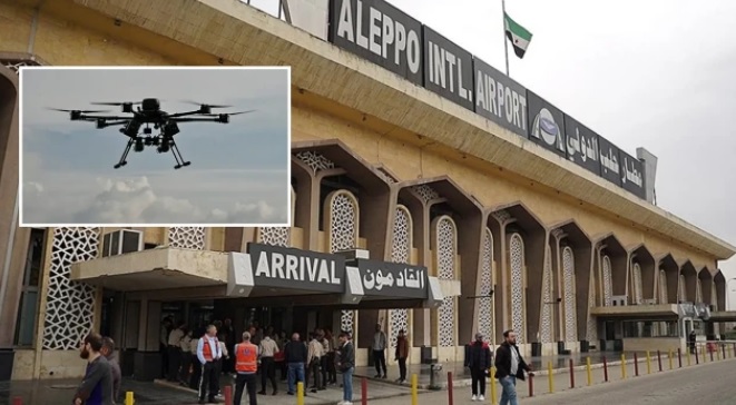 Halep Havaalanı yakınlarına dron saldırısı düzenlendi