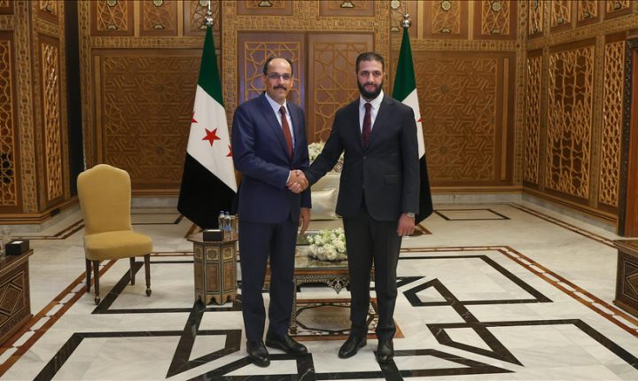 Türk MİT Başkanı Kalın, Şam’da Suriye Cumhurbaşkanı Şara ile görüştü