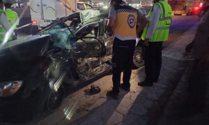 Halep-El-Bab yolunda meydana gelen trafik kazasında 5 kişi hayatını kaybetti