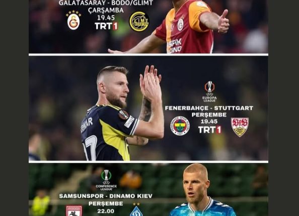 🏆⚽ UEFA Şampiyonlar ligi, UEFA Avrupa ligi ve UEFA konferans Ligi’nde Temsilcilerimiz kendi sahasında oynayacak…