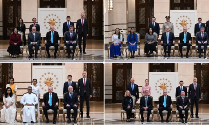 Türkiye Cumhuriyeti Cumhurbaşkanı Erdoğan, Meksika, Mısır, Sri Lanka ve Litvanya büyükelçilerini kabul etti