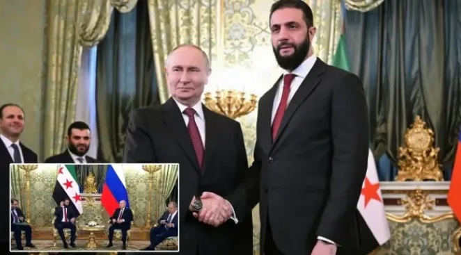 Şara, Moskova’da Putin ile Suriye’deki askeri tesislerin yeniden yapılandırılmasını görüşecek