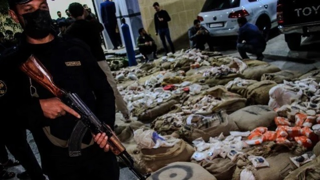 Şam kırsalında 12 milyon kaptagon hapı ele geçirdi