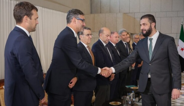 Suriye Cumhurbaşkanı Şara, Fransız Yatırımcılarla İş Birliği Görüşmesi Yaptı