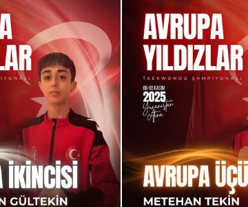 🥋 Avrupa Yıldızlar Tekvando Şampiyonası’nda mücadele eden sporcularımız, 2 madalya kazandı. 👏