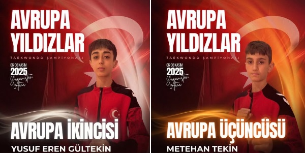 🥋 Avrupa Yıldızlar Tekvando Şampiyonası’nda mücadele eden sporcularımız, 2 madalya kazandı. 👏