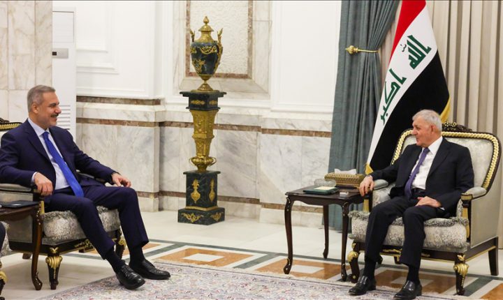 Türkiye Cumhuriyeti Dışişleri Bakanı Fidan, Irak Cumhurbaşkanı Reşid tarafından kabul edildi