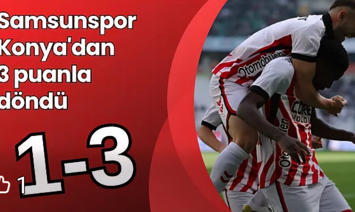 ⚽️Samsunspor konyada 3 puanı 3 golle aldı ve puanını 20 ye çıkardı #Samsunspor deplasmanda #Konyaspor’u 3-1 mağlup etti.