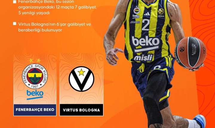 🏀 Temsilcimiz 🇹🇷Fenerbahçe Beko, EuroLeague’in 13. haftasında 🇮🇹Virtus Bologna’yı ağırlayacak.