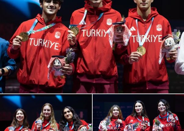 Eskrimde 1 Altın, 1 Gümüş, 1 Bronz Madalya!