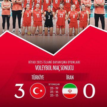 Kadın Voleybol Milli Takımımız, Riyad 2025 İslami Dayanışma Oyunları’nda grubunda oynadığı ikinci maçta İran’ı zorlanmadan 3-0 yenerek 2de 2 yaptı.