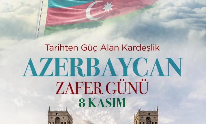 Vatanının ayrılmaz parçası Karabağ’ı destansı bir mücadeleyle savunan Azerbaycan halkını ve kahraman ordusunu selamlıyor, kardeş ülke Azerbaycan’ın Zafer Günü’nü yürekten kutluyoruz. 