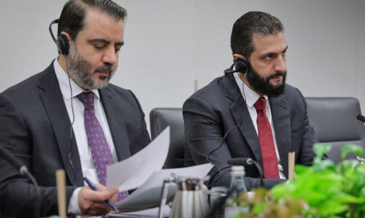 Suriye Cumhurbaşkanı Şara, Washington’da Uluslararası Para Fonu (IMF) Başkanı ile Bir Araya Geldi