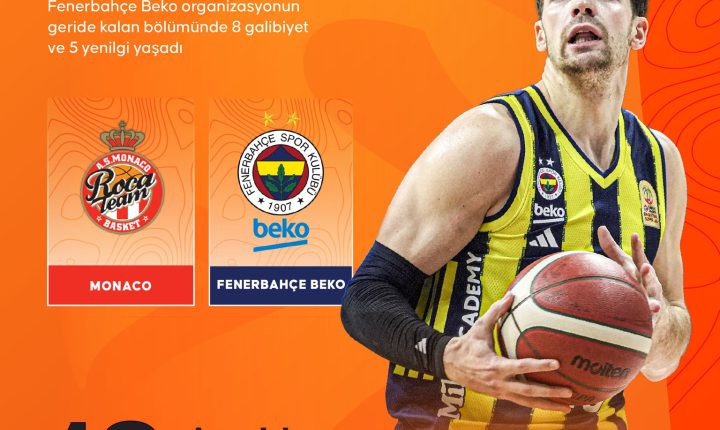 🏀 Temsilcimiz 🇹🇷Fenerbahçe Beko, EuroLeague’in 15. haftasında deplasmanda AS Monaco ile karşı karşıya gelecek.