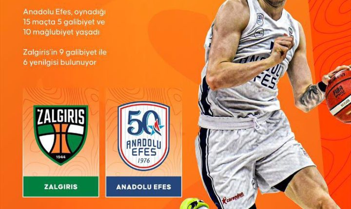 🇹🇷🏀 Temsilcimiz Anadolu Efes, EuroLeague’nin 16. haftasında 🇱🇹 Zalgiris’e konuk olacak.