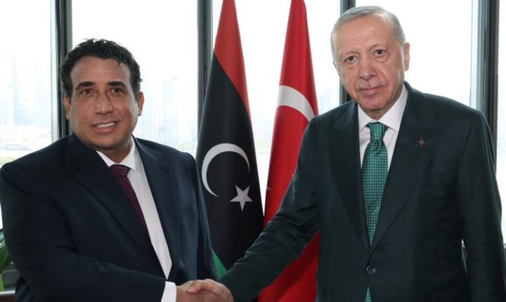 Türkiye Cumhuriyeti Cumhurbaşkanı Erdoğan, Libya Başkanlık Konseyi Başkanı Menfi ile görüştü