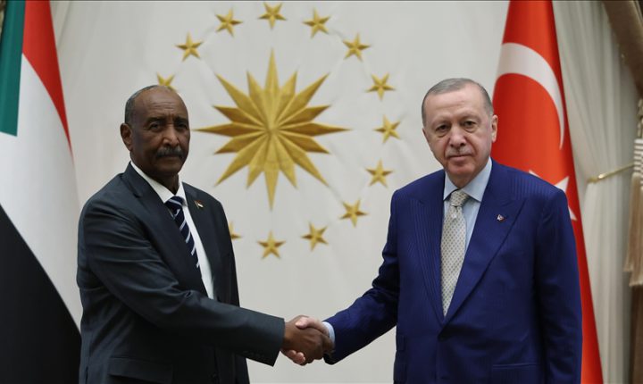 Türkiye Cumhuriyeti Cumhurbaşkanı Erdoğan, Sudan Egemenlik Konseyi Başkanı Burhan ile bir araya geldi