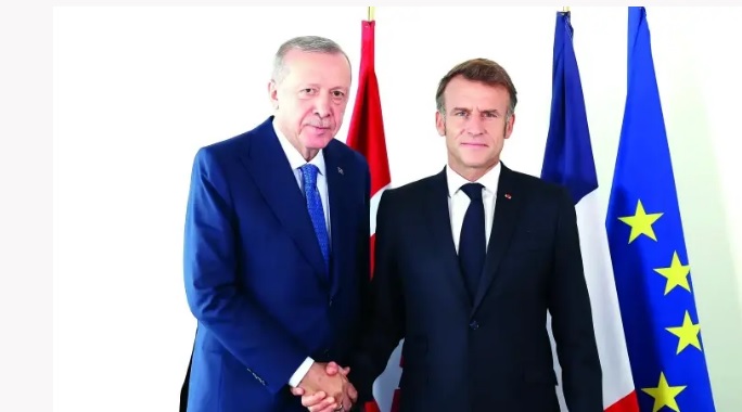 Türkiye Cumhuriyeti Cumhurbaşkanı Erdoğan Fransa lideri Macron’la görüştü
