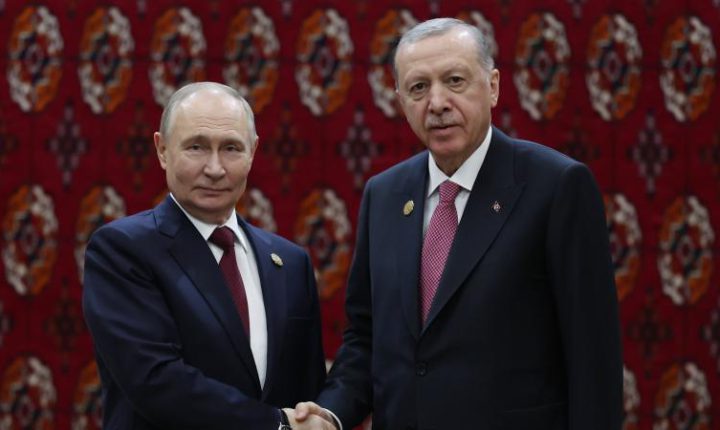 Türkiye Cumhuriyeti Cumhurbaşkanı Erdoğan Rusya Devlet Başkanı Putin ile görüştü