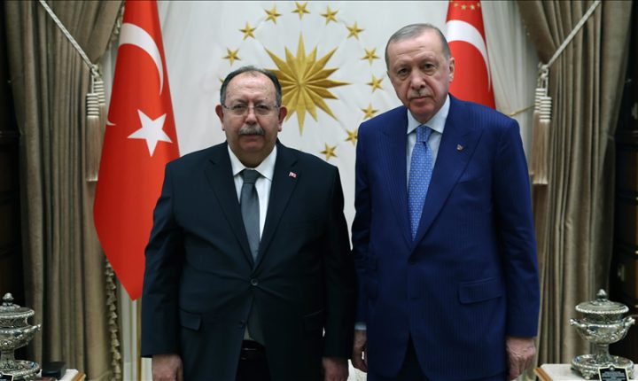 Türkiye Cumhuriyeti Cumhurbaşkanı Erdoğan, YSK Başkanı Yener’i kabul etti