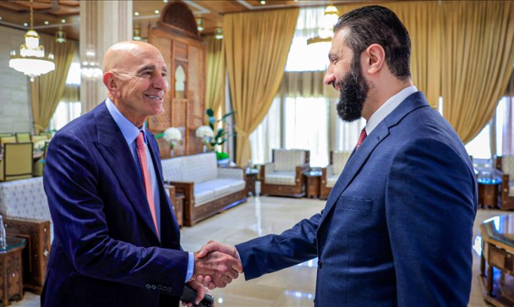 Suriye Cumhurbaşkanı Şara, ABD’nin Suriye Özel Temsilcisi Barrack’ı kabul etti