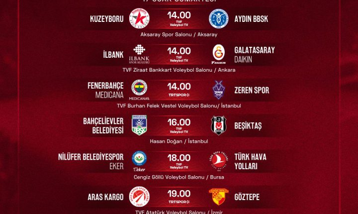 🏐 Vodafone Sultanlar Ligi’nde 16. hafta heyecanı yarın başlayacak.