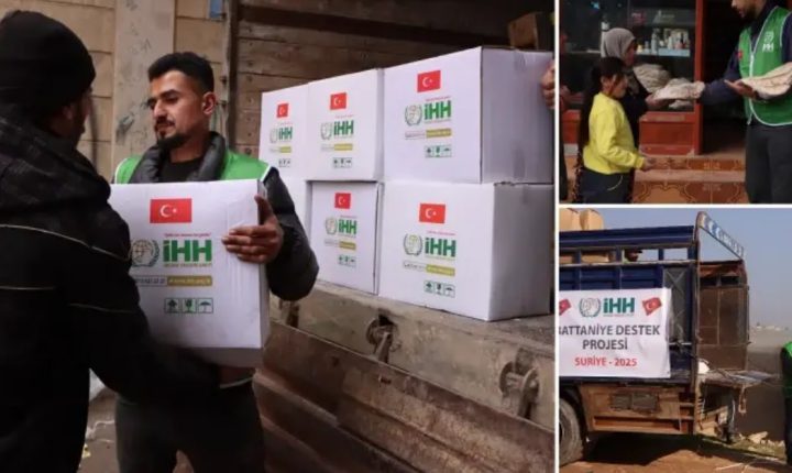 Türkiye Cumhuriyeti Merkezli İHH geçen yıl Suriye’ye 972 tır yardım malzemesi gönderdi