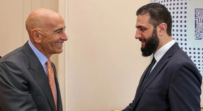 Suriye Cumhurbaşkanı Şara, ABD temsilcisi Barrack ile görüştü