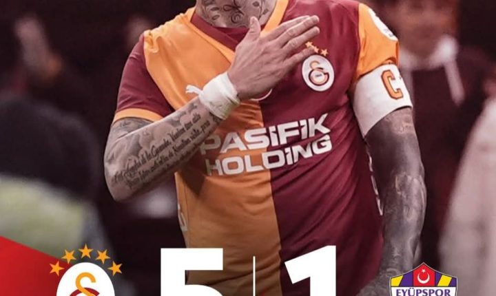 Icardi,nin hattrick yaptığı maçta galatasaray RAMS Park’ta 3 puanı 5 golle aldı
