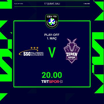 🏐 Temsilcimiz 🇹🇷Zeren Spor, CEV Kadınlar Şampiyonlar Ligi play-off turu ilk maçında sahaya çıkacak.