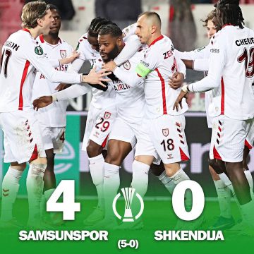 Tebrikler samsunspor, deplasmanda 1-0 yendiği rakibini evinde 4-0 yenerek tur atladı.💪