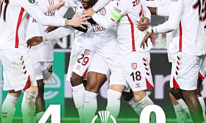 Tebrikler samsunspor, deplasmanda 1-0 yendiği rakibini evinde 4-0 yenerek tur atladı.💪