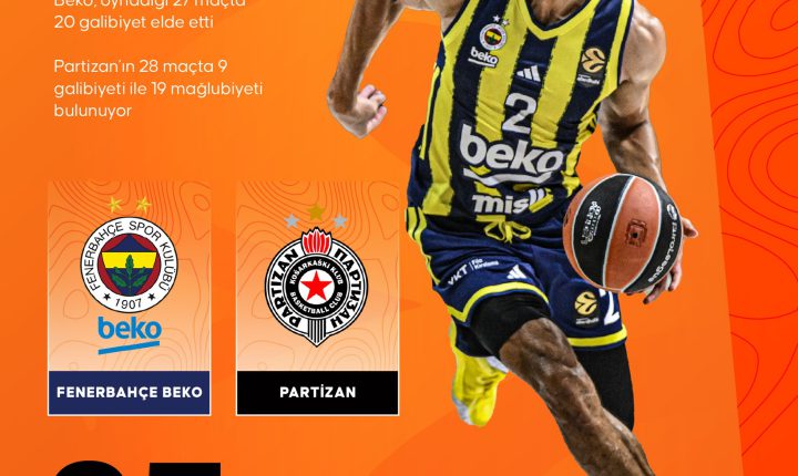 🏀 Temsilcimiz 🇹🇷Fenerbahçe Beko, EuroLeague’in 29. haftasında 🇷🇸Partizan’ı ağırlayacak.